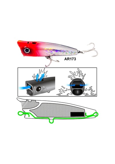Eurofish Aragon Rıpper Popper 95mm 24gr Su Üstü Maket Balık Ar173