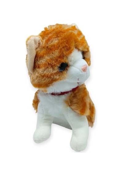 Sesli Peluş Kedi 25 Cm - Sarı