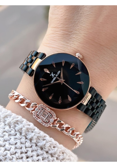 Daniel Klein Çelik Kordonlu 2 Yıl Garantili 3 Atm Suya Dayanıklı Kadın Kol Saati+bileklik Bd.10105.6 Rose Gold