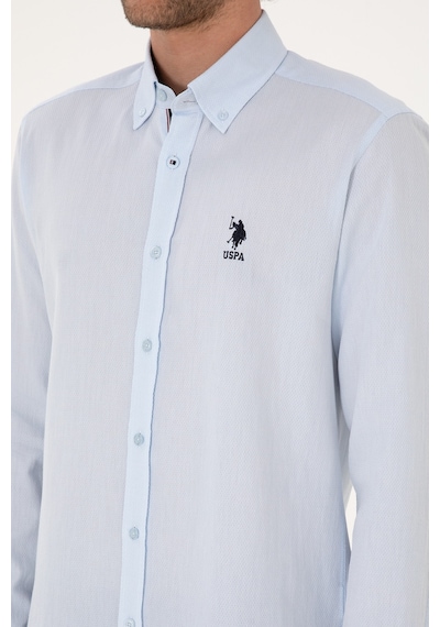 U.s. Polo Assn. Erkek Açık Mavi Gömlek Desenli 50308524-vr003 Acık Mavı