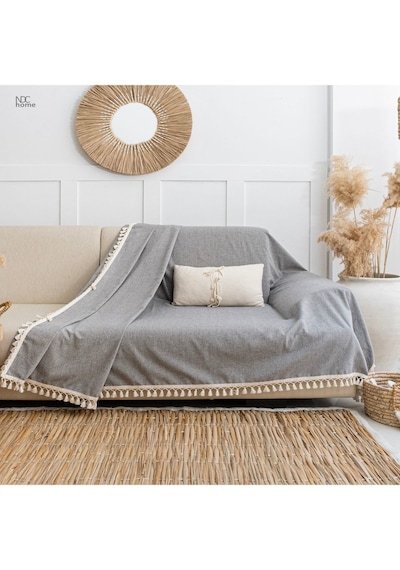 Dnc Home Tekstil Gri Antrasit Keten Koltuk Örtüsü 170 X 220 Antrasit - Gri
