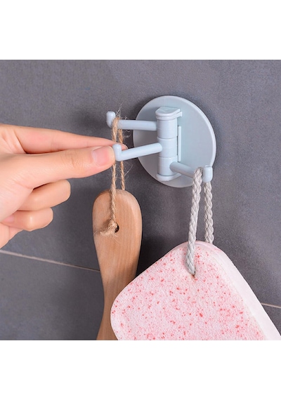 Yapışkanlı Banyo Mutfak Eşya Anahtarlık Askılığı Al4470-mavi Mavi