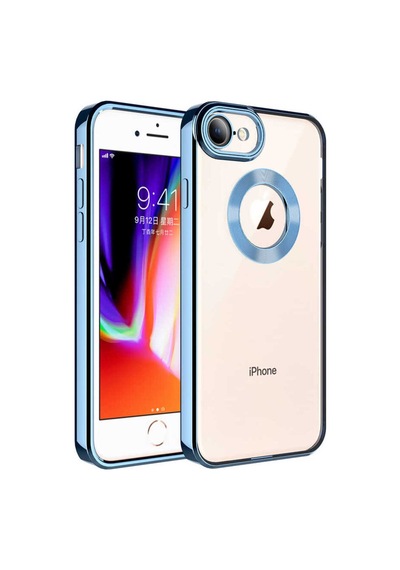 Apple İphone Se 2022 Uyumlu Logo Gösteren Kamera Korumalı Renkli Tasarım Kılıf