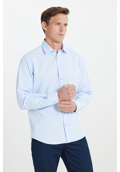 AC&Co / Altınyıldız Classics Erkek Acık Mavı Comfort Fit Geniş Kesim Klasik Yaka Pamuklu Rahat Armürlü Gömlek Acık Mavı Açık Mavi AC&Co / Altınyıldız Classics Erkek Acık Mavı Comfort Fit Geniş Kesim Klasik Yaka Pamuklu Rahat Armürlü Gömlek Acık Mavı Açık Mavi