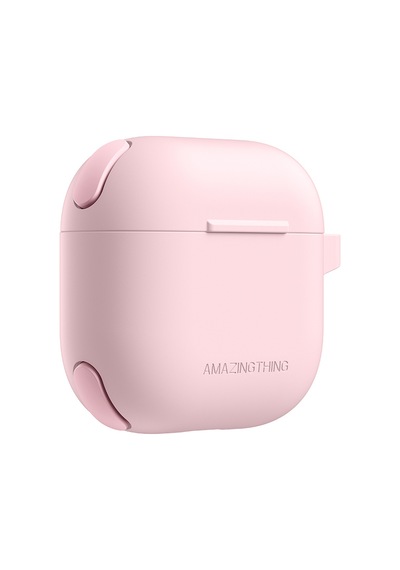 Apple Uyumlu AirPods 4 Kılıf Amazingthing Airbag Köşe Tasarımlı Omni Serisi Silikon Kılıf Pembe