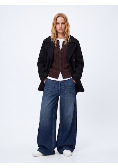 LTB Slim Fit Düğme Detaylı Triko Kahverengi Hırka