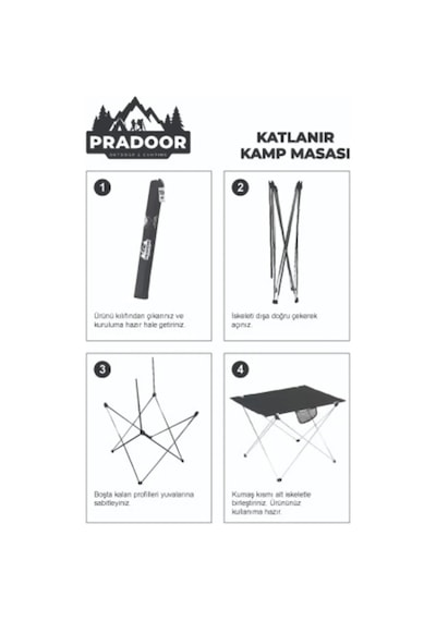 Famebag Omuz Askılı Katlanabilir Kamp ve Piknik Masası Kamuflaj Çok Renkli