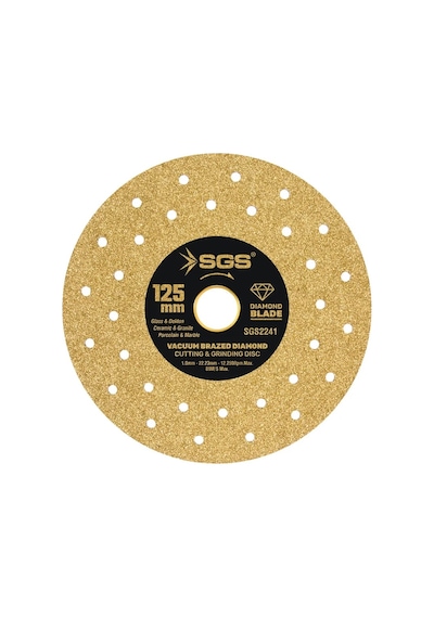 Sgs2241 Profesyonel Dekton Cam Granit Mermer Porselen Hassas Elmas Kesici Gold 125 Mm