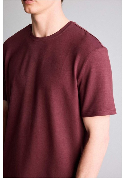 Defacto Basic Kısa Kollu Tişört H2438ax26spbr304 Bordo-br304