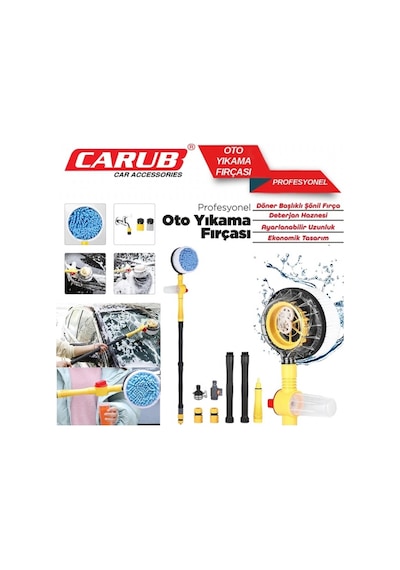 Carub Oto Yıkama Fırçası Mop Profesyonel 100cm Br0922559