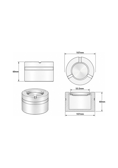 Sunup Sn-37926 Araç Ev Dış Mekan İçin Metal Küllük Kaydırmaz Tabanlı Açılır Kapanır