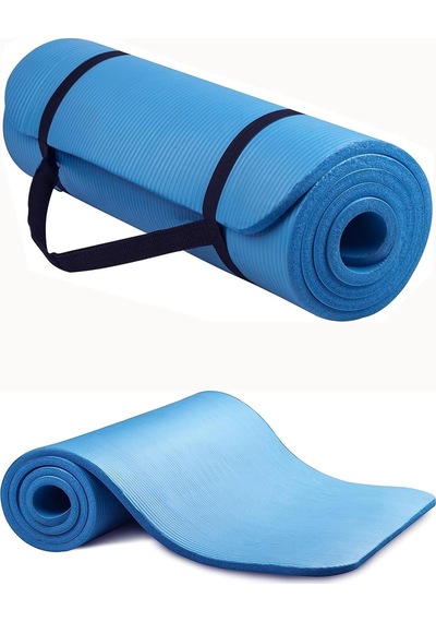Tr Konfor Zemin 10 Mm Pilates Minderi Taşıma Askılı Pilates Yoga Matı Minderi Seti 10 Mm Mavi Diğer