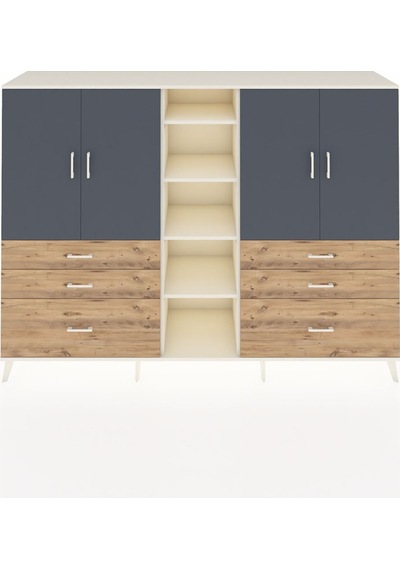 Hyperion Dolap 10 Raflı 6 Çekmeceli 4 Kapaklı 220x44x163 Aytaşı-antrasit/çam Antrasıt/atlas Çam - Aytası Hyperion Dolap 10 Raflı 6 Çekmeceli 4 Kapaklı 220x44x163 Aytaşı-antrasit/çam Antrasıt/atlas Çam - Aytası