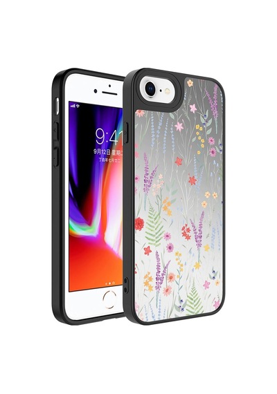 Apple Uyumlu iPhone 7 Plus Kılıf Aynalı Desenli Kamera Korumalı Parlak Zore Mirror Kapak