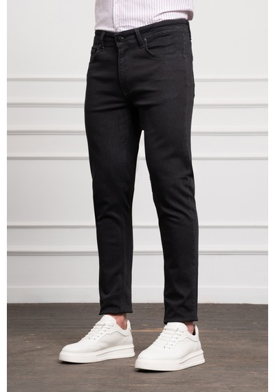 Morven Erkek Siyah Jean Slim Fit Dark Kesim Pantolon 25ms003020001 Siyah Siyah