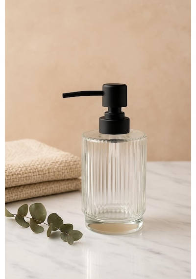 Cam Şeffaf Sıvı Sabunluk 200 Ml Banyo Lavabo Çok Renkli