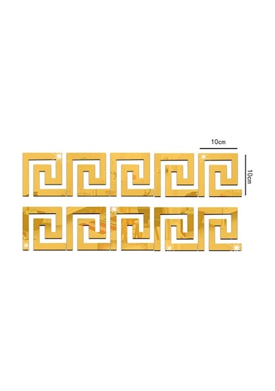 Dekor Süs Labırent 20X Adet Pleksi Dekoratif Bordür Ayna 10X10Cm