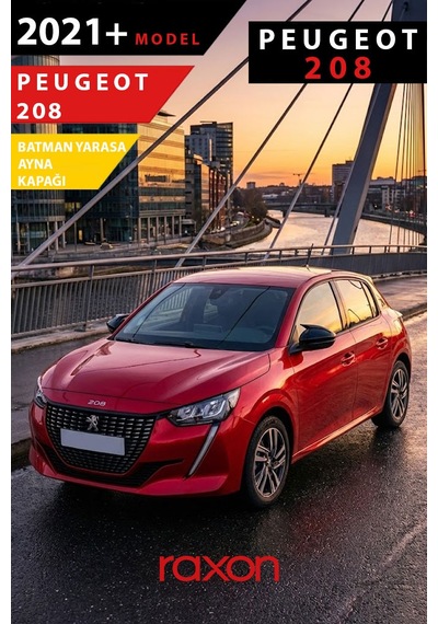 Peugeot 208 2021+ Batman & Yarasa Ayna Kapağı Parlak Piano Black Sport