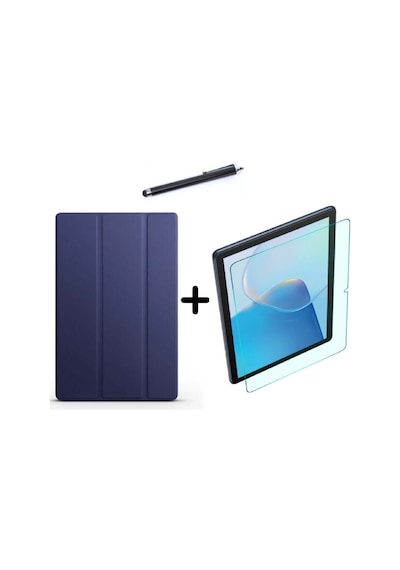 Matepad Se 10.4 Inç Uyumlu Uyku Modlu Smart Tablet Kılıfı Ekran Koruyucu Ve Kalem Seti Lacivert