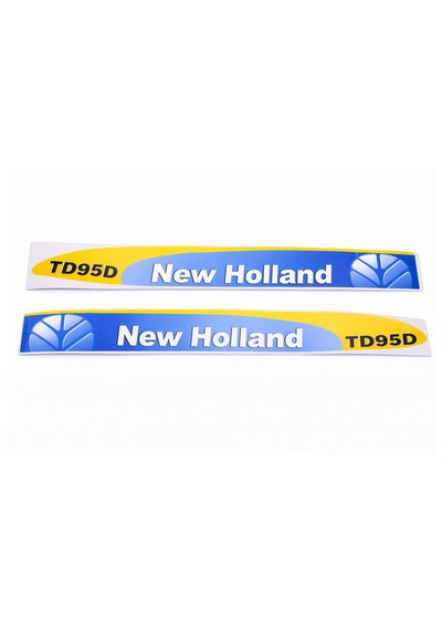 New Holland TD95D Yan Yazı Takımı Kaporta Etiketi Sağ - Sol Kaput Sticker Seti