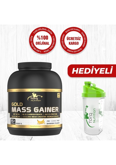 Torq Nutrition Gold Mass Gainer 3000 G Karbonhidrat Tozu - Muz