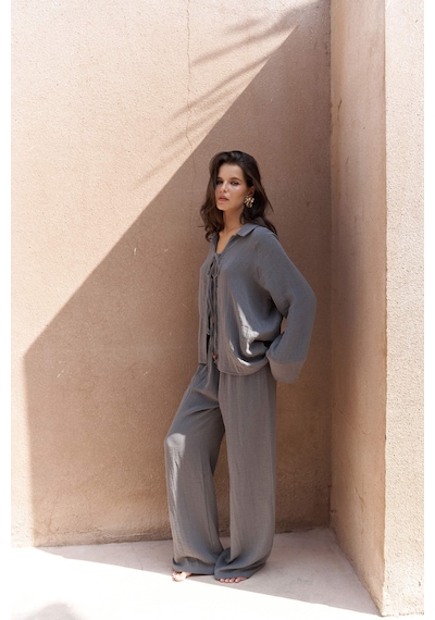 Mai Collection Mai Studios Co. Bali Boncuklu Antrasit Müslin Takım Antrasit Mai Collection Mai Studios Co. Bali Boncuklu Antrasit Müslin Takım Antrasit