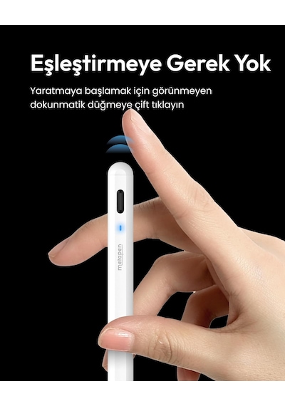 Metapen Kalem A8 İpad 2018-2025 İle Uyumlu, 2x Daha Hızlı Şarj, Avuç Içi Reddi, Eğim Hassasiyeti Stylus Kalem 1