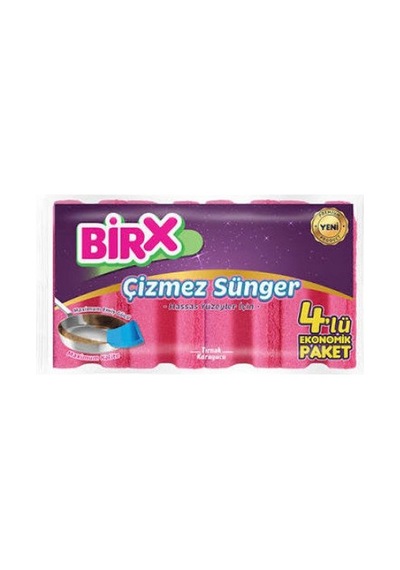 Birx Çizme Sünger 4 Lü