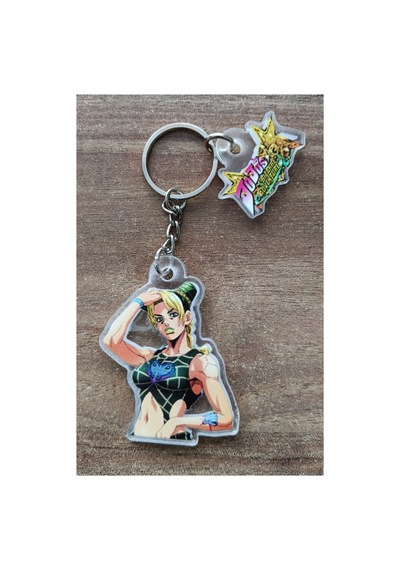 Owl Bag Jojo's Bizarre Adventure Jolyne Cujoh Desenli Acrylic Anahtarlık Çanta Süsü Mıx