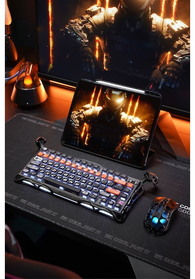 Gravastar Mercury K1 Pro Rgb Kablosuz Mekanik Gaming Klavye, Alüminyum Çerçeveli, İngilizce Q, Cyber