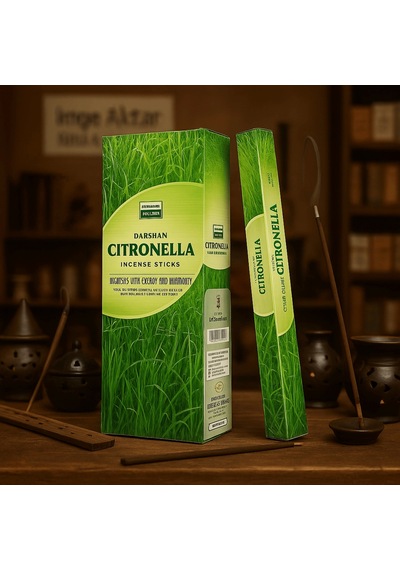 Darshan Incense Limon Otu Citronella 20'li Çubuk Tütsü Çok Renkli