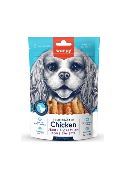 Wanpy Kalsiyumlu Gerçek Tavuk Sargı Köpek Ödülü 100 G