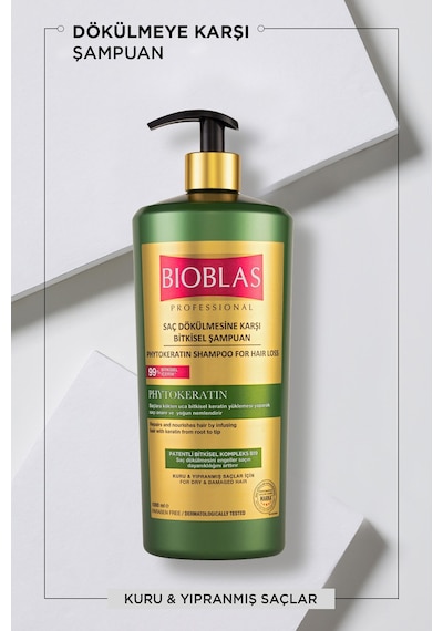 2 Adet Bioblas Şampuan 1000 Ml Saç Dökülmesine Karşı Phytokeratin