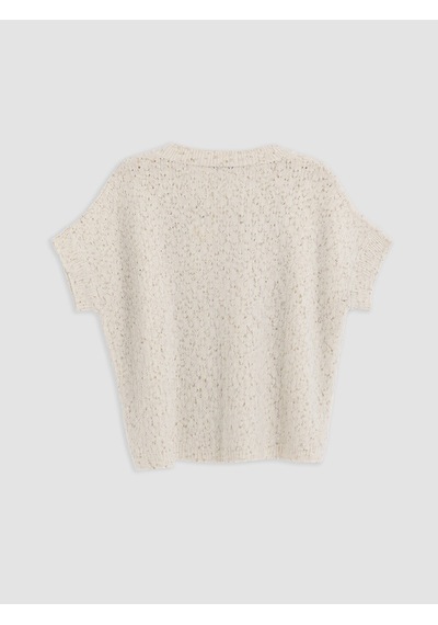 Lcw Everyday Ekru Oversize Kadın Triko Süveter