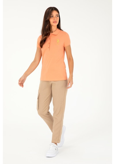 U.S. Polo Assn. Kadın Somon Basic Polo Yaka Tişört 50280071-VR047