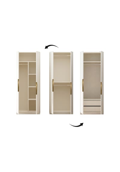 Gama 6 Kapaklı Askılı + Çekmeceli+ Askılı Raflı Tasarım Kulplu 253 Cm Gardırop Elbise Dolabı Beyaz Gama 6 Kapaklı Askılı + Çekmeceli+ Askılı Raflı Tasarım Kulplu 253 Cm Gardırop Elbise Dolabı Beyaz