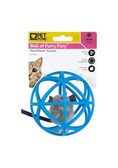 Pet Zone Ball Of Furry İnteraktif Kedi Otlu Sesli Kedi Oyuncağı