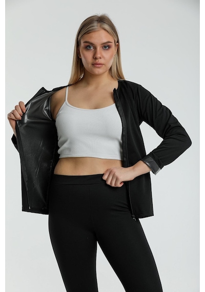 Fit Women Kadın Termal Fermuarlı Uzun Kollu Üst 4415 Granit Siyah