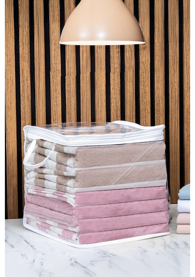 3 Adet Mini Şeffaf Hurç Havlu Giysi Iç Çamaşırı Düzenleyici Saklama Çantası 25x25cm Tela 25 X 25 Gri Diğer