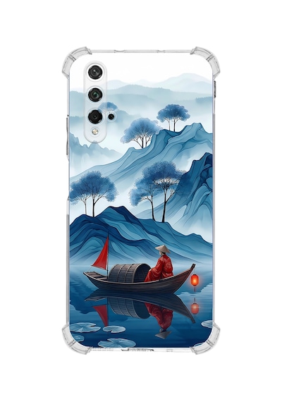 Printify Huawei Honor20 İle Uyumlu Simya Serisi Sonsuz Akış Tasarımlı Uv Baskılı Köşe Korumalı Antişok Kılıf Şeffaf