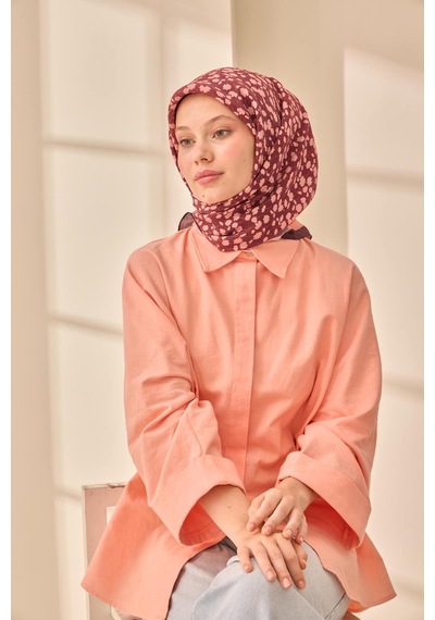 Silk Home Aura Eşarp 140005-21 Koyu Mor, Turuncu, Pudra Pembe