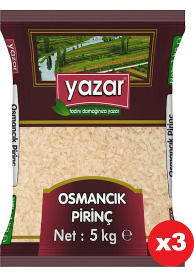 Yazar Osmancık Pirinç 3 x 5 KG