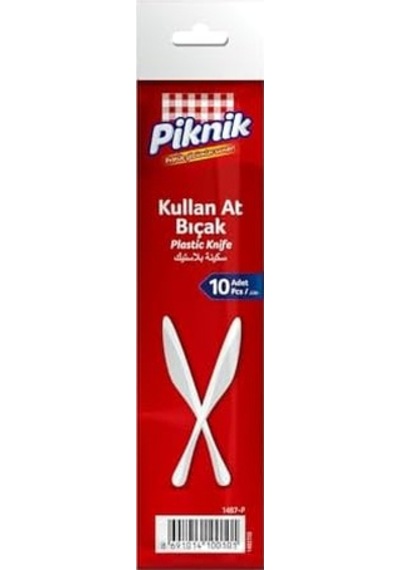 Piknik Plastik Bıçak 10'lu Açık