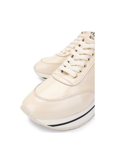 Tamer Tanca Kadın Hakiki Deri Bej Rugan Sneakers & Spor Ayakkabı 923 1200 Bn Ayk Y25 Bej Rgn Bej