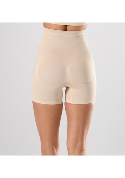 Nacar Store Kadın 1 Beden Küçülten Yüksek Bel Boxer Slikonlu Ten Rengi Dikişsiz Korse