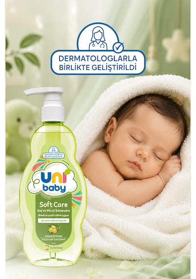 Uni Baby Soft Care Organik Zeytinyağlı Saç ve Vücut Şampuanı 700 Ml 3'lü