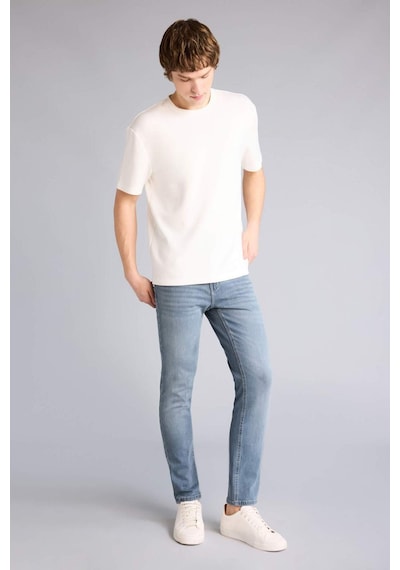 Defacto Pedro Slim Fit Dar Kalıp Normal Bel Dar Paça Jean Pantolon F2926ax25aunm84 İndigo