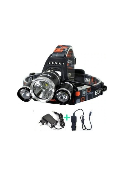 Boruit Led Kafa Feneri 3000Lm Xm-L T6 3000 Lümen 3 Mod  Şarjlı Siyah