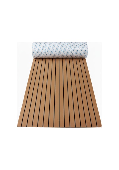 240 X 120 Cm Eva Suni Teak Tik Deck 3m Bantlı Tekne, Yat, Havuz Kenarı Ve Karavan İçin Zemin Kaplaması