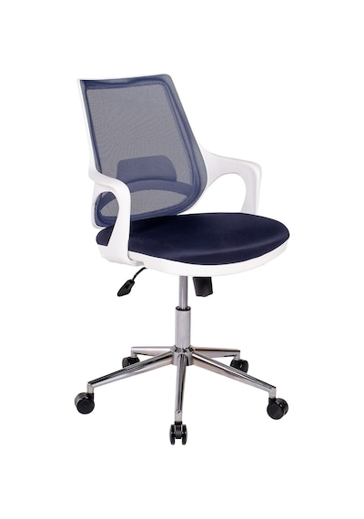 Ofisbazaar Buya Beyaz Fileli Çalışma Koltuğu Ergonomik Şef Ve Toplantı Koltuğu Lacivert Lacivert
